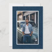 Invitation Moderne et élégant | Photo du 40e anniversaire (Dos)