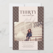 Invitation Moderne et élégant Trente | Photo du 30e anniversa (Devant)