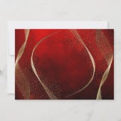 Invitation Moderne et Élégante Or et Rouge (Dos)