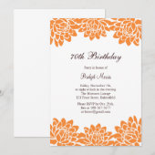 Invitation moderne et florale de fête (Devant / Derrière)