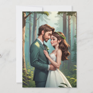 Invitation moderne et heureux à jamais après la réception de 