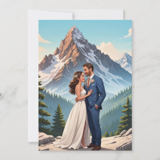 Invitation moderne et heureux à jamais après la réception de (Devant)