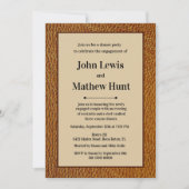 Invitation moderne et masculine pour une fête de f (Devant)
