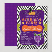 Invitation moderne et mignonne pour une fête d'ann (Devant / Derrière)