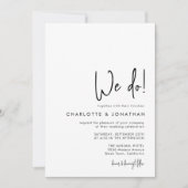Invitation Moderne et minimaliste Simple Mariage Nous faisons (Devant)