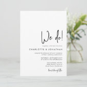 Invitation Moderne et minimaliste Simple Mariage Nous faisons (Debout devant)