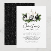 Invitation moderne et rustique pour une fête de No (Devant / Derrière)