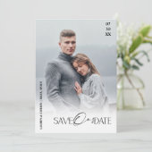 Invitation Moderne et Simple de Sauvegarde de Date (Debout devant)