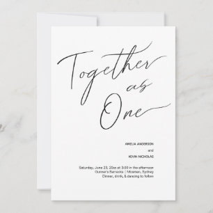 Invitation Moderne et simple ensemble comme un invitati maria