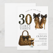 Invitation Moderne et tendance Flirty 30 Anniversaire Invitat (Devant / Derrière)