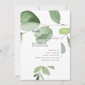 Invitation moderne Eucalyptus nuptiale douche (Devant)