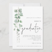 Invitation Moderne Eucalyptus Script 2024 (Devant)