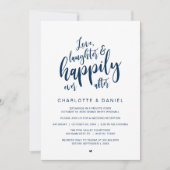 Invitation Moderne Faire-Defaire Script Heureux Pour Toujours (Devant)