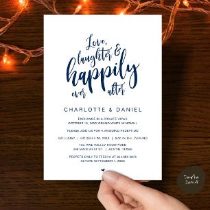 Invitation Moderne Faire-Defaire Script Heureux Pour Toujours