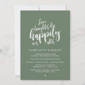 Invitation Moderne Faire Mariage Script Heureux Pour Toujours (Devant)