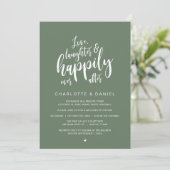 Invitation Moderne Faire Mariage Script Heureux Pour Toujours (Debout devant)