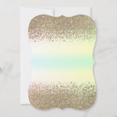 Invitation Moderne Faux Gold Diamonds Iridescente Quinceañera (Dos)