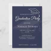 Invitation Moderne Faux Gold Foil GRAD Photo Graduation (Dos)