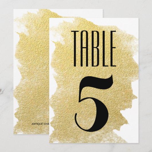 INVITATION MODERNE FAUX OR (Devant / Derrière)