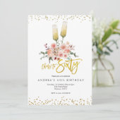 Invitation Moderne Félicitations pour Soixante Ans (Debout devant)