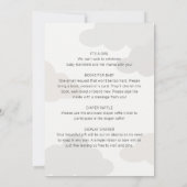 Invitation Moderne Fête Bébé Détails Au-Delà De La Lune (Dos)