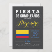 Invitation Moderne : Fête Colombie (Devant)