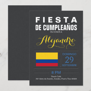 Invitation Moderne : Fête Colombie