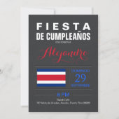 Invitation Moderne : Fête Costa Rica (Devant)