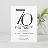 Invitation Moderne fête d'anniversaire de 70 ans et fabuleuse (Debout devant)