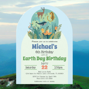 Invitation Moderne Fête d'Anniversaire Mignonne de la Journée