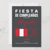 Invitation Moderne : Fête Péruvienne (Devant)