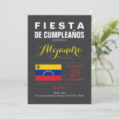 Invitation Moderne : Fête Venezuela (Debout devant)