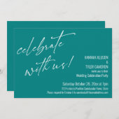 Invitation Moderne Fêtez avec nous Réception de mariage Turqu (Devant / Derrière)