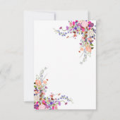 Invitation Moderne fleurs sauvages script place de douche de (Dos)