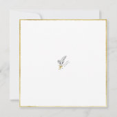 Invitation Moderne Floral Lily Valley Black Gold Fête des mar (Dos)