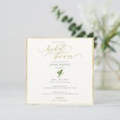 Invitation Moderne Floral Lily Valley Gold Frame Fête des mar (Debout devant)