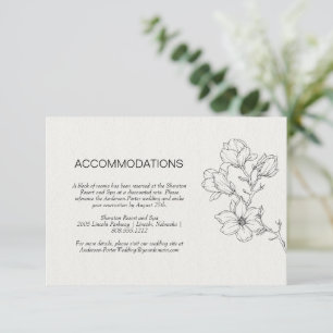 Invitation Moderne Floral Line Art Mariage ivoire