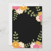 Invitation Moderne Floral Zinnia & Fleur Fête des mariées (Dos)