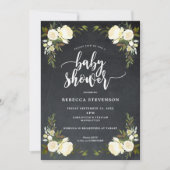 invitation moderne florale de baby shower de boho (Devant)
