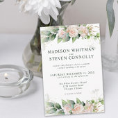 Invitation Moderne Flush Greenery Mariage Floral