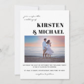 Invitation Moderne Foto Hochzeitskarte (Devant)