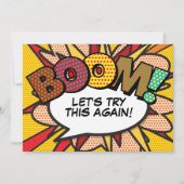 Invitation Moderne Fun Changer la date Comic Book Pop Art (Devant)