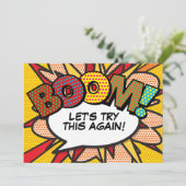 Invitation Moderne Fun Changer la date Comic Book Pop Art (Debout devant)