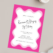 Invitation moderne fun ondulé 21e anniversaire