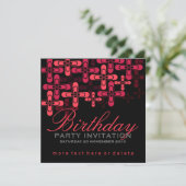 Invitation Moderne Funky Stylish Party Anniversaire Invitatio (Debout devant)