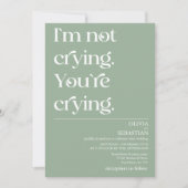 Invitation Moderne Funny Minimal Typographie Sage Green Maria (Devant)