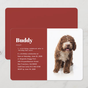Invitation Moderne Funny Photo Animaux de compagnie Anniversa