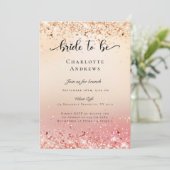 Invitation Moderne, Glitter Bride to be (Debout devant)