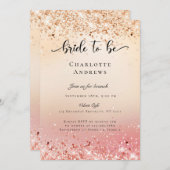 Invitation Moderne, Glitter Bride to be (Devant / Derrière)