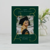 Invitation Moderne Grad Foil (Debout devant)